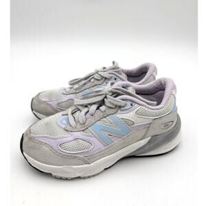 New Balance 990V6 Sneaker Shoes Kids' Grey/Bright Lavender Size US11.5 EU29
